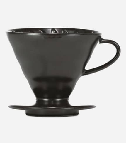 V60 Kaffeefilterhalter Porzellan black