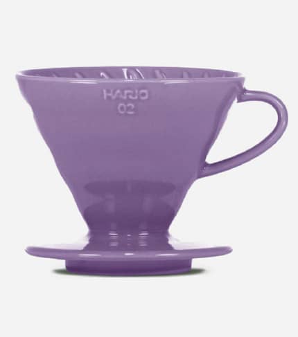 V60 Kaffeefilterhalter Porzellan Purple